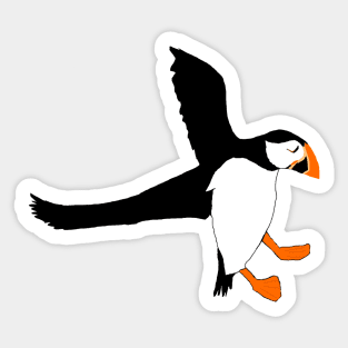 Incoming puffin Sticker